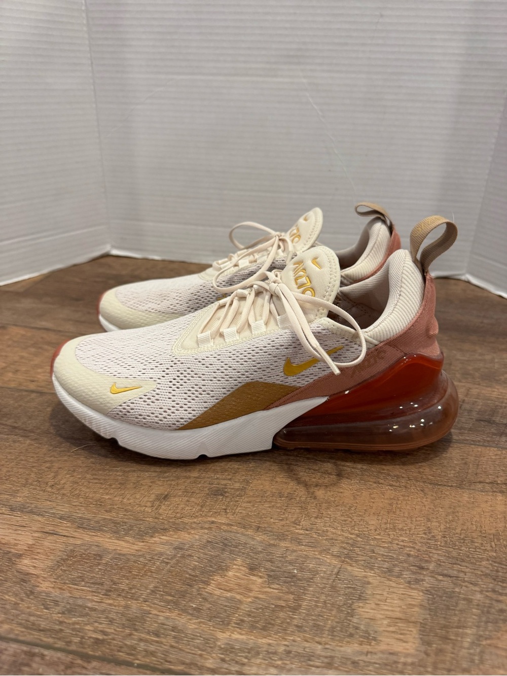 Nike Women's Air Max 270 Light Cream Terra Blush Sneakers Shoes Size 8.5